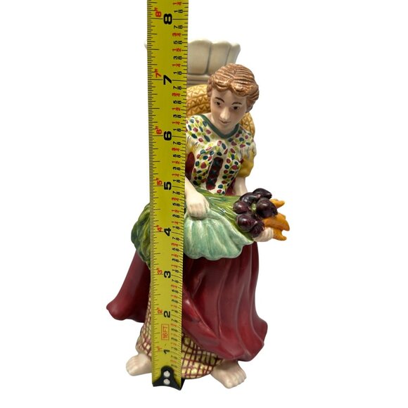 Laura Kelly 18 Carrots Candle Holder 2003 Blue Sky Tealight Lamp Peasant Girl - Picture 12 of 12